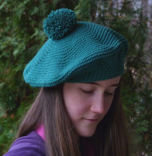 1990s Beret Free Crochet Pattern