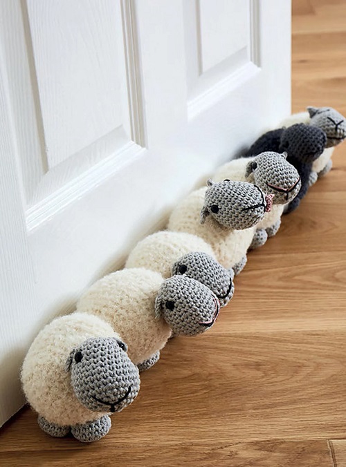 Amigurumi Sheep Doorstop