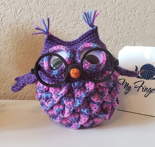 Crochet Owl Eyeglass Holder