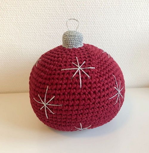 Crochet Christmas Ball Doorstopper