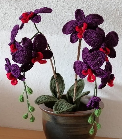 DIY Crochet Orchid Patterns Ideas 2