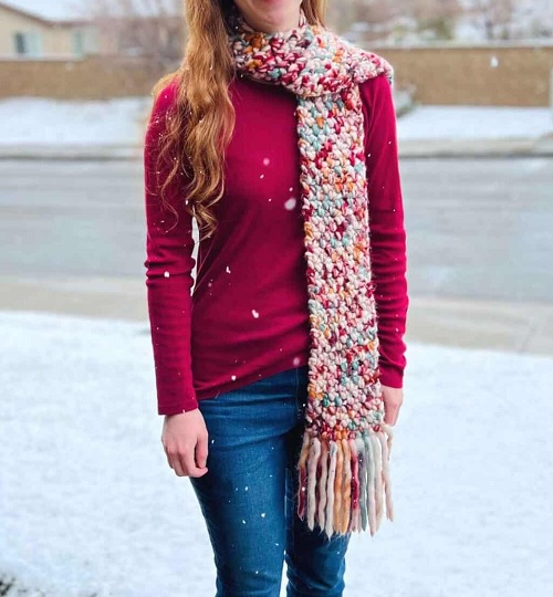 Chunky Crochet Scarf 