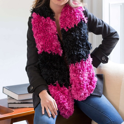 Crochet Duo Stripe Scarf 