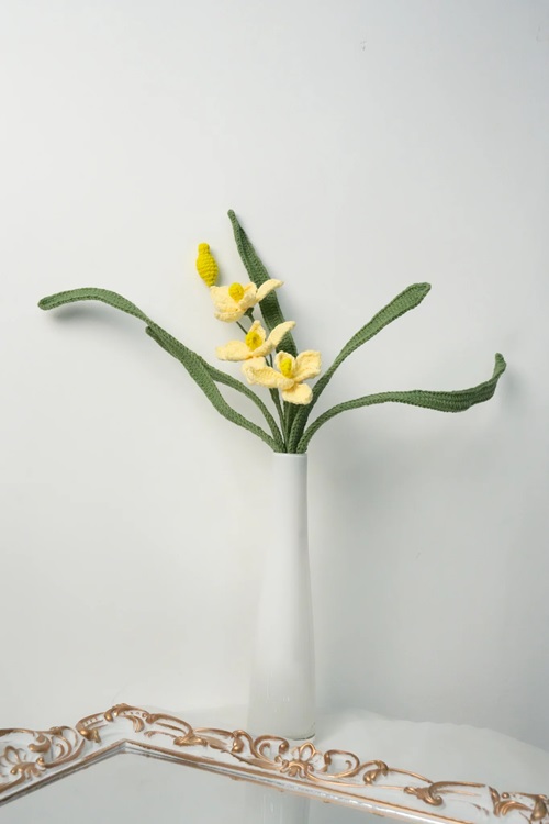 Crochet Yellow Orchid Free Pattern