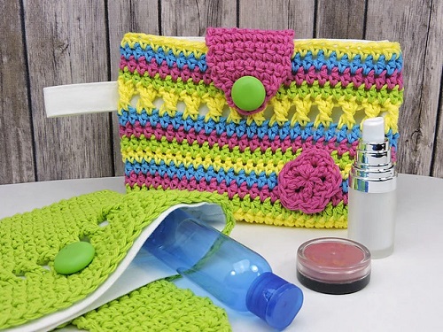 Crochet Makeup Organizers Free Patterns 2