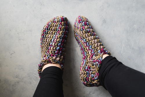 Stylish Crocheted Slippers Pattern