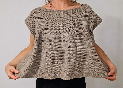 DIY Oversized Mesh Stitch Top