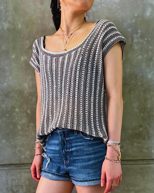 Oversized Sleeveless Crochet Top