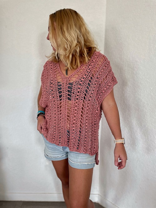 DIY Boho Crochet Oversized Top
