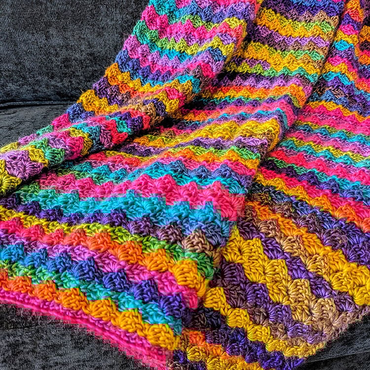Blooming Hues Crochet Blanket