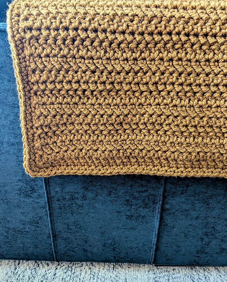 Cozy Nights Crochet Blanket Close Up