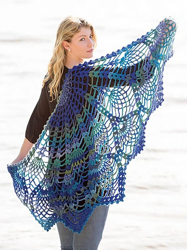 Pineapple Peacock Shawl