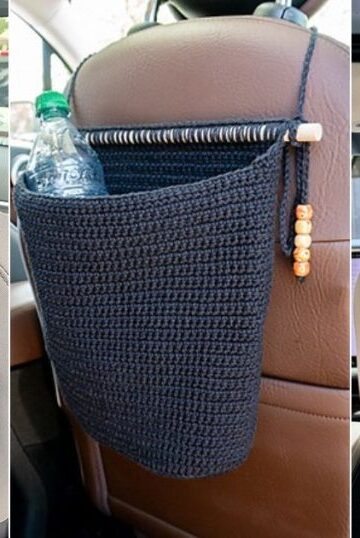 5 Crochet Car Trash Basket Free Patterns