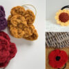 11 Crochet Flower Hair Tie Free Patterns