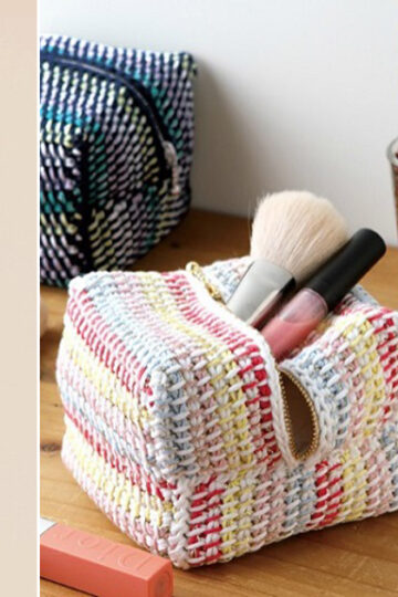 11 Crochet Makeup Organizers Free Patterns