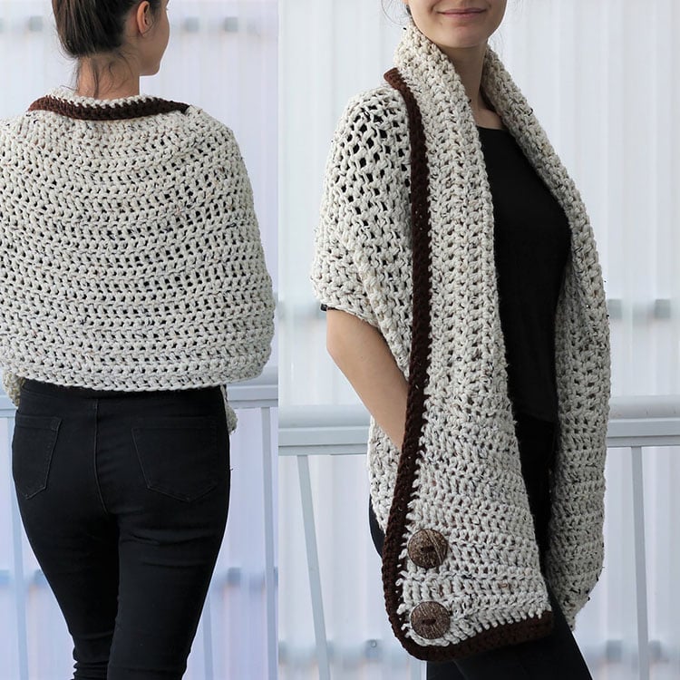 DARLEE CROCHET WRAP