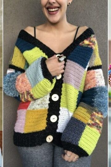 8 Crochet Scrap Cardigan Free Patterns