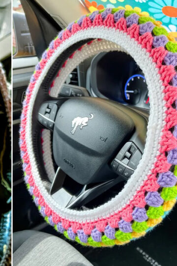 12 Crochet Steering Wheel Cover Free Patterns
