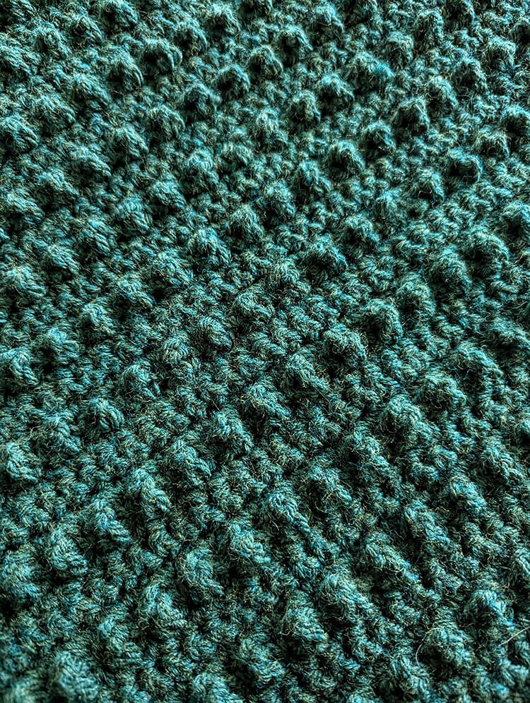 Evergreen Crochet Blanket Pattern Stitches Close Up