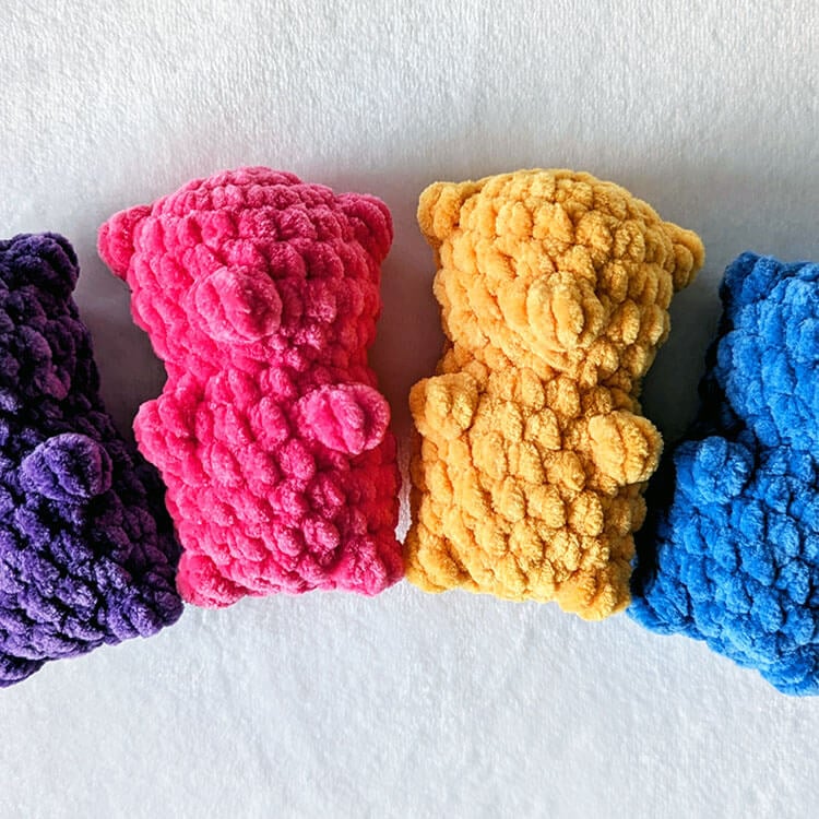 Close View of Crochet Gummy Bears