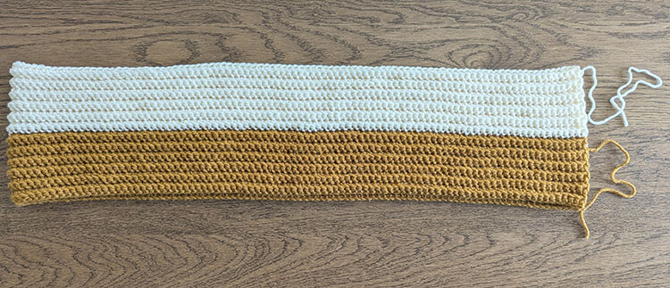 fold scarf in half