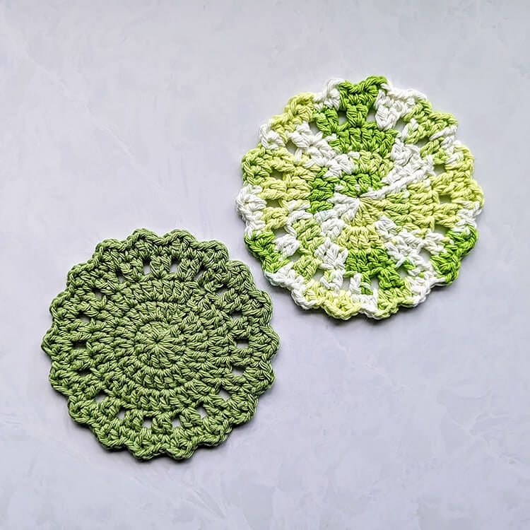 Round Motif Crochet Coasters