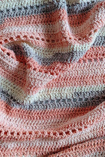 Pink Sands Summer Blanket Free Crochet Pattern