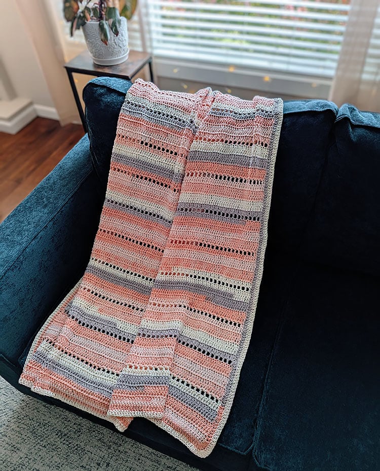 Pink Sands Crochet Summer Blanket