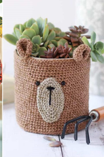 13 Plant Pot Cover Free Crochet Patterns