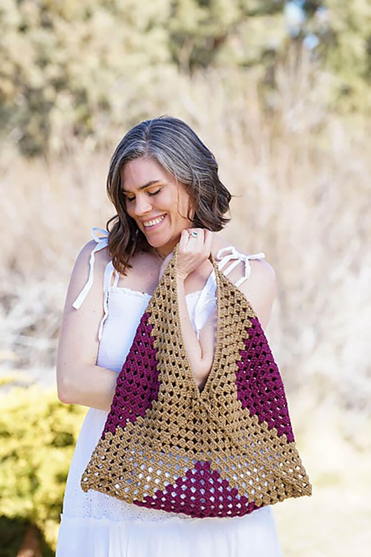 Granny Square Market Tote