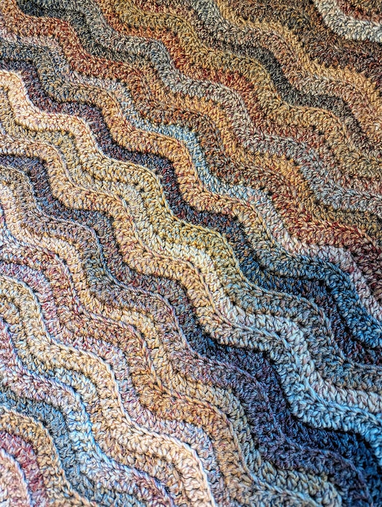 Painted Canyon Ripple Blanket Crochet Pattern