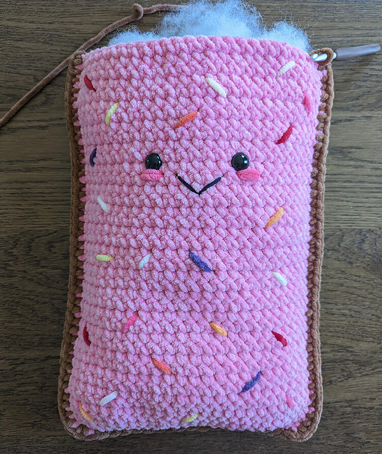 Toaster Pastry Crochet Pattern with stuffing