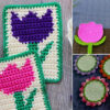 10 Tulip Coaster Free Crochet Patterns