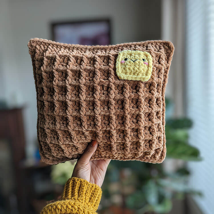waffle pillow crochet pattern