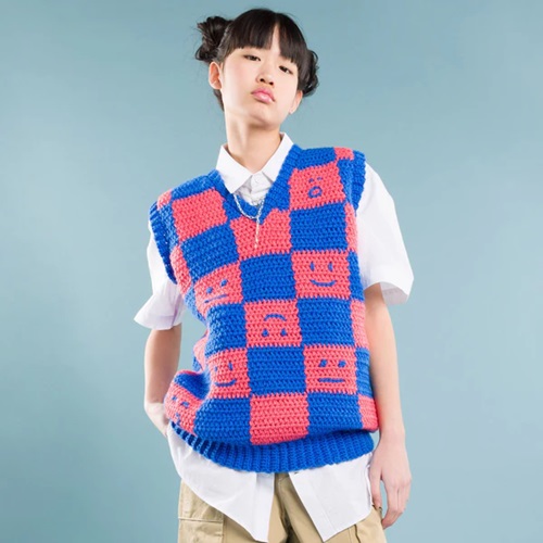 Checkered Vest Free Crochet Patterns 1