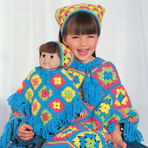 Kids Poncho Free Crochet Patterns 3
