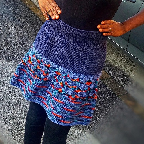 Stunning Women Crochet Winter Skirt 3