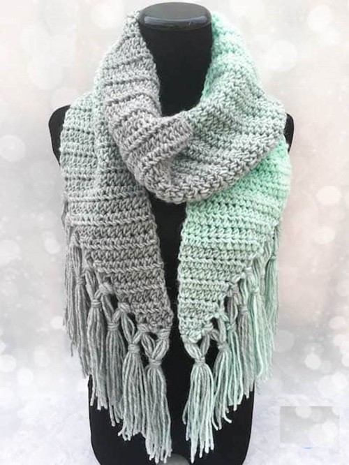 Tasseled Scarf Free Crochet Patterns 1