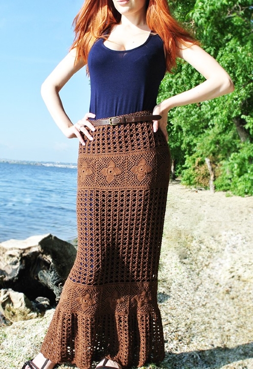 Crochet Maxi Skirt Free Pattern