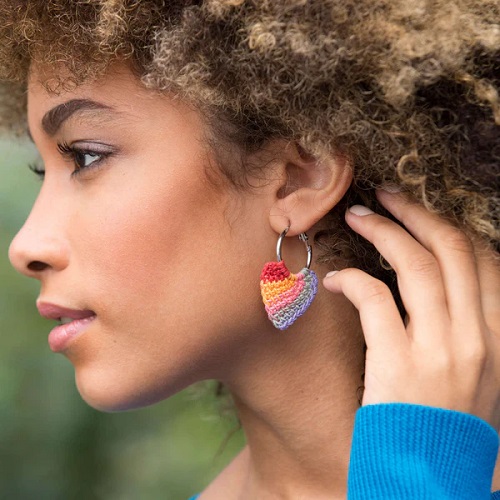 Crochet Hoop Earrings Free Patterns 1