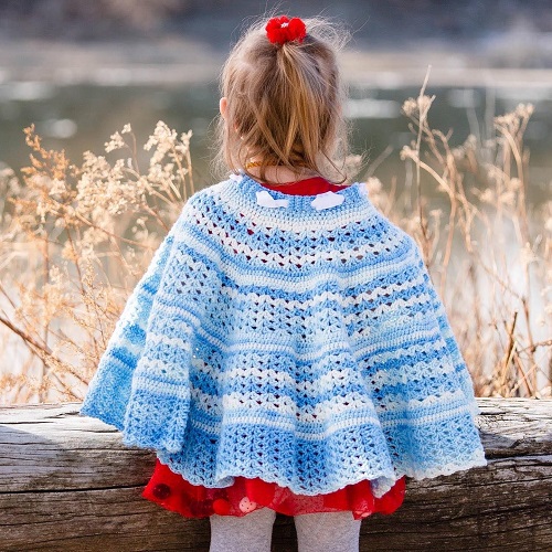 Easy and Cute Kids Poncho Crochet Pattern 3