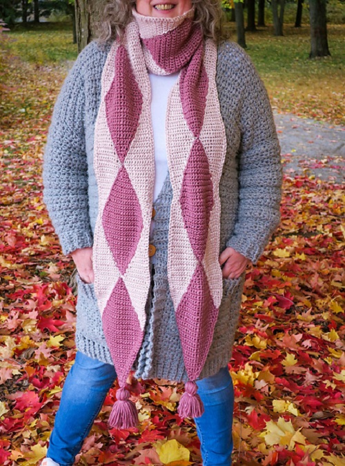 Tasseled Scarf Free Crochet Patterns 2