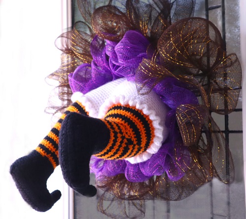 DIY Halloween Wreath Crochet Ideas