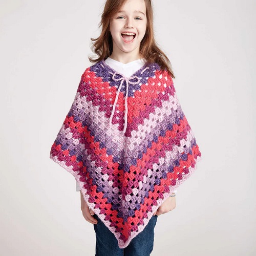 Kids Poncho Free Crochet Patterns 2