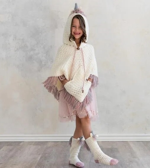 Hooded Unicorn Poncho