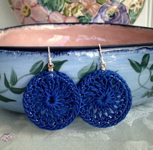 Lacy Hoop Earrings Free Crochet Pattern