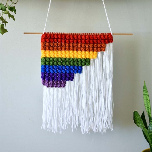 Rainbow Wall Hanging Free Crochet Patterns 3