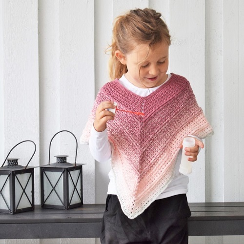 Easy and Cute Kids Poncho Crochet Pattern 2