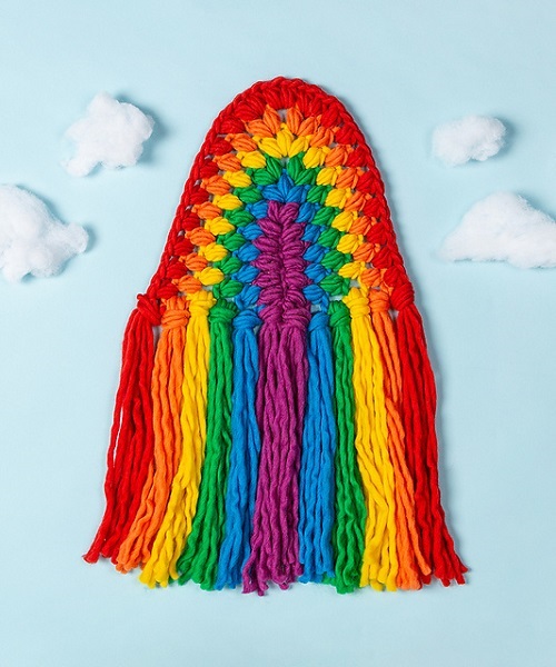 Tuff Puff Rainbow Wall Hanging