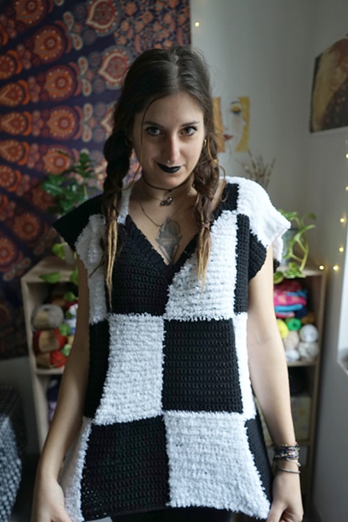 Checkered Vest Free Crochet Patterns 2